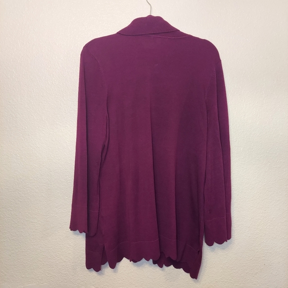 NWOT Issac Mizrahi live turtleneck scalloped light weight sweater size 1X - Picture 11 of 11